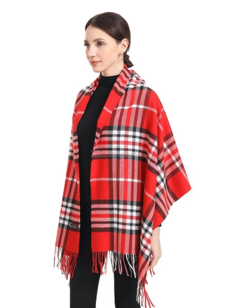 (image for) Cashmere Feel Classic Shawl Red