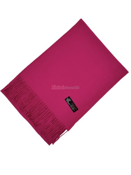 (image for) Woven Plain Scarf Hot Pink