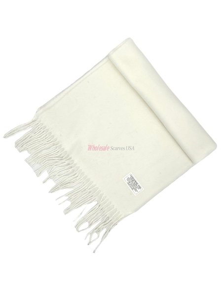 (image for) Winter Woven Plain Scarf Ivory