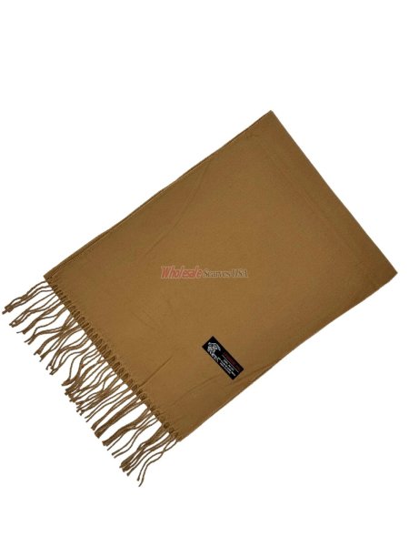 (image for) Woven Plain Scarf Camel