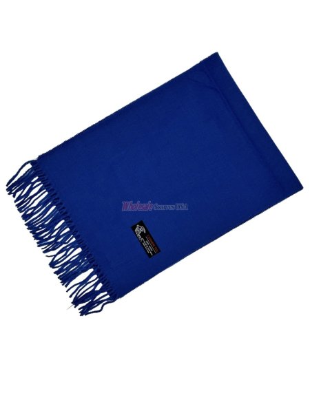 (image for) Woven Plain Scarf Royal Blue