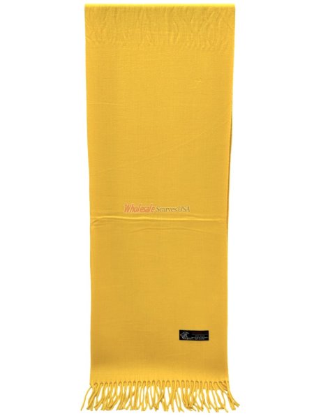 (image for) Woven Plain Scarf Mustard