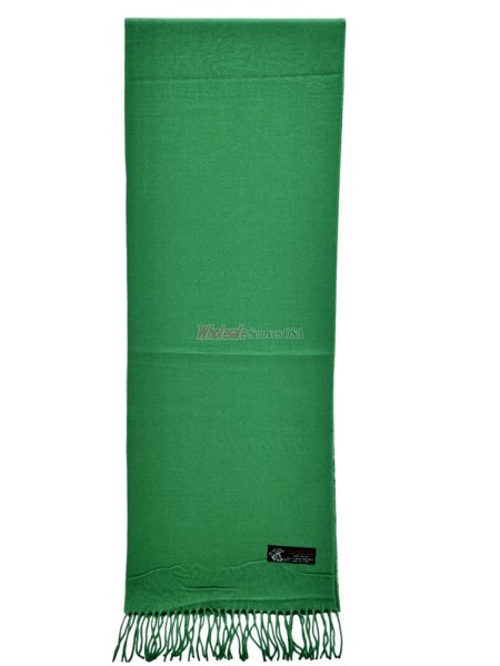 (image for) Woven Plain Scarf Kelly Green