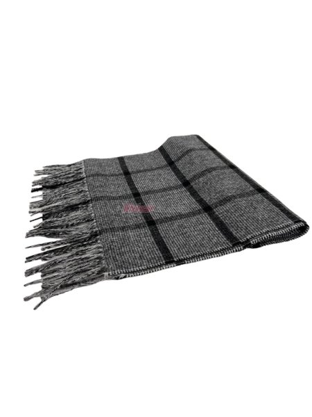 (image for) Cashmere Feel Plaid Scarf Black/White 12-pack 51753