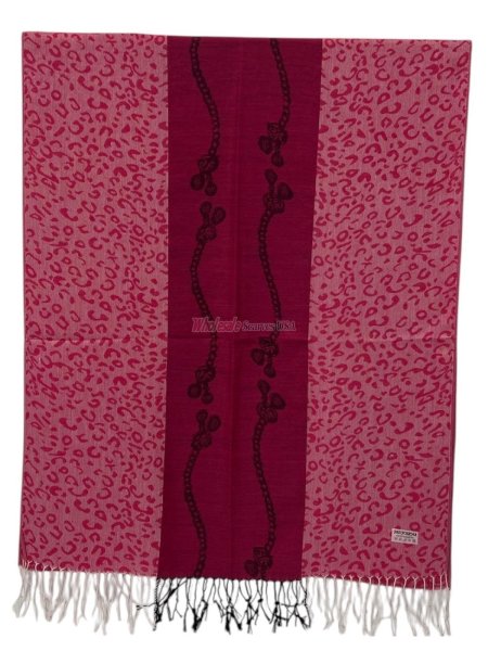 (image for) Animal Print Pashmina with Border Design (9Colors, 1Doz)