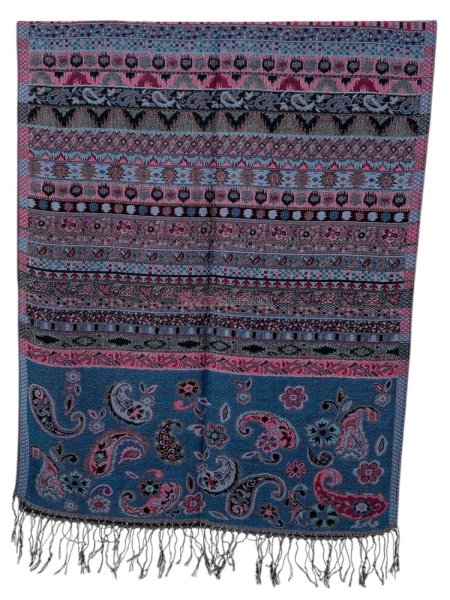 (image for) Classic Floral Paisley Pashmina (10 colors, 1Doz)