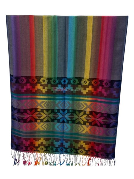(image for) Peruvian Geometric Pashmina (12 Colors , 1 Doz)