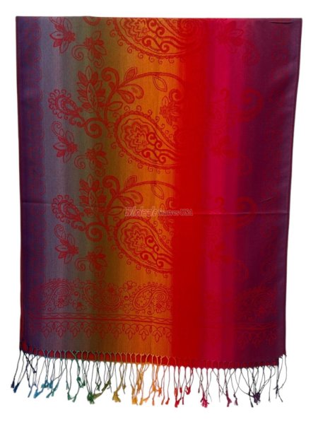 (image for) Rainbow Paisley Pashmina (12 COLORS, 1DZ)