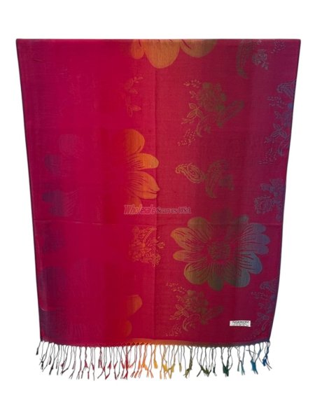 (image for) Summer Floral Pattern Pashmina (12 Colors, 1 Doz )