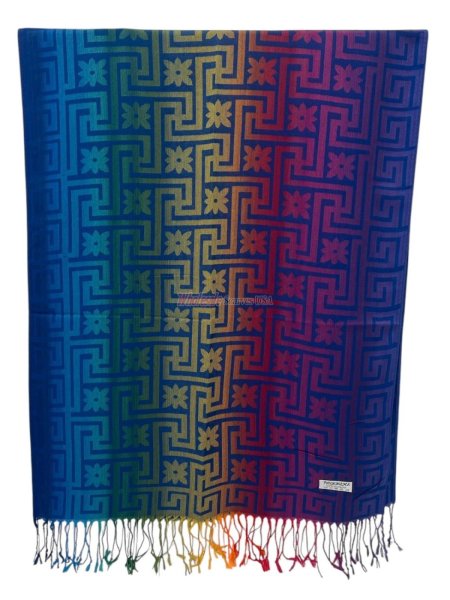 (image for) Colorful Maze Pattern Pashmina (12Colors, 1Doz)