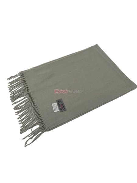 (image for) Woven Plain Scarf Grey