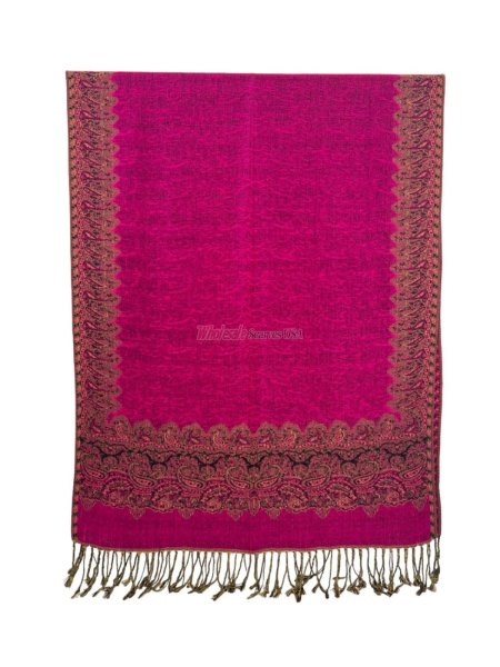 (image for) Jacquard Border Scarf 1 DZ, Asst. Color