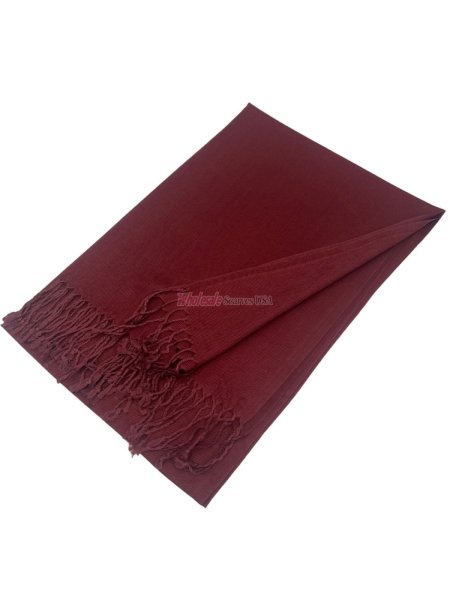 (image for) Solid Pashmina Amber Red