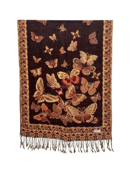 (image for) Metallic Butterfly Pashmina Scarf 1 DZ, Asst. Color