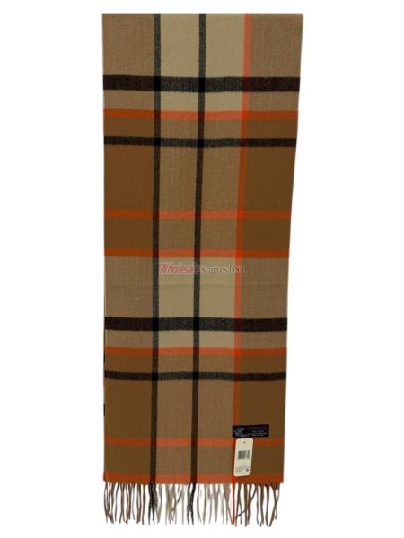 (image for) laid Cashmere Feel Scarf 12-pack Brown/Orange/Black 88