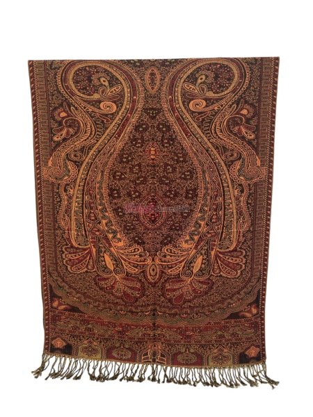 (image for) Giant Paisley Shawl Dark Red/Black