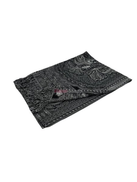 (image for) Giant Paisley Shawl Black/White