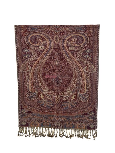 (image for) Giant Paisley Shawl Burgundy