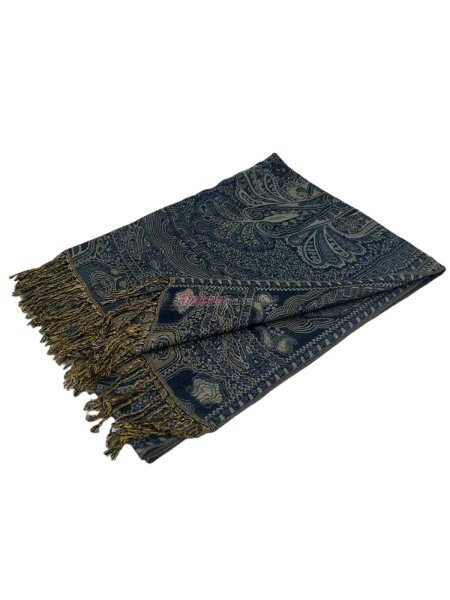 (image for) Giant Paisley Shawl Navy