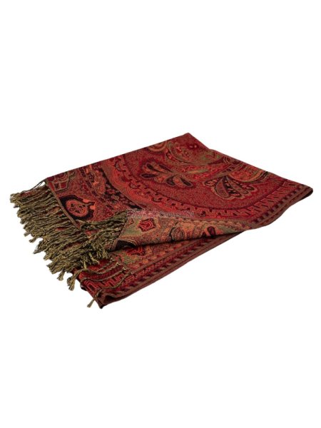 (image for) Giant Paisley Shawl Maroon