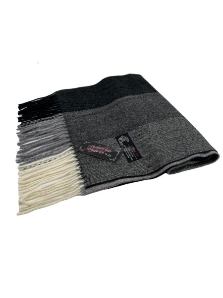 (image for) Cashmere Feel Plaid Scarf Grey 12-pack
