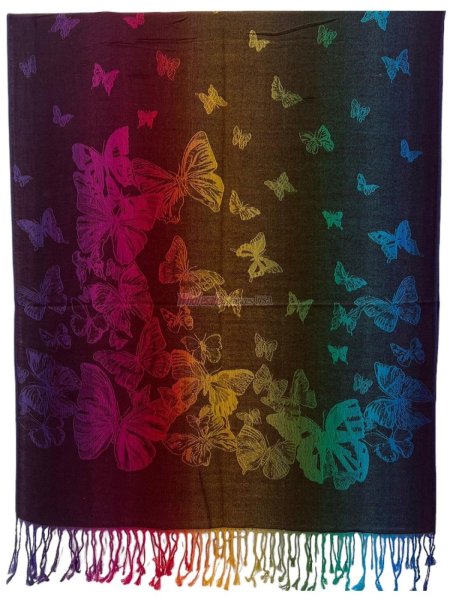 (image for) Neon Rainbow Butterfly Pashmina 12/pack Assorted