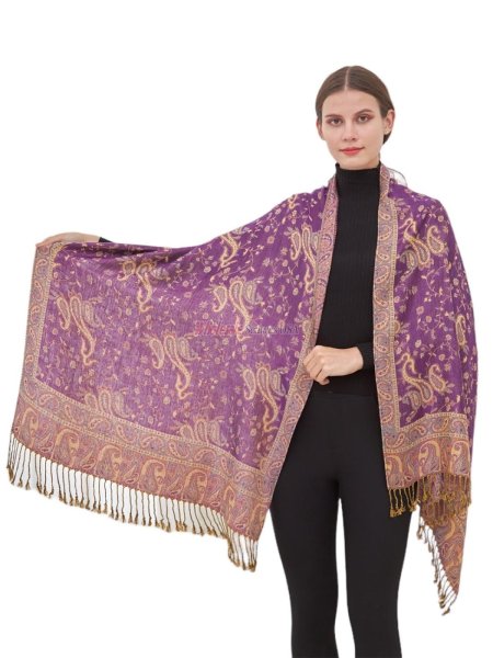 (image for) Small Paisley Scarf Purple