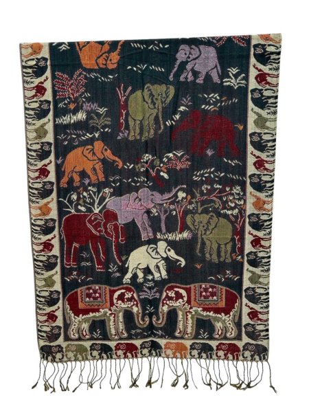 (image for) Elephant Design Pashmina Scarf 1 DZ Asst Color