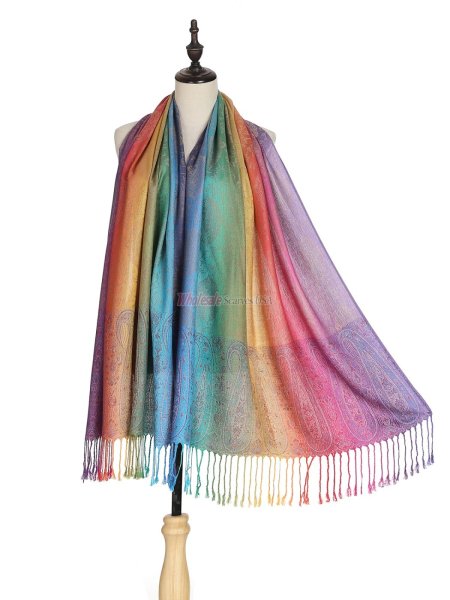 (image for) Rainbow Paisley Pashmina SF23122 12/pack Assorted