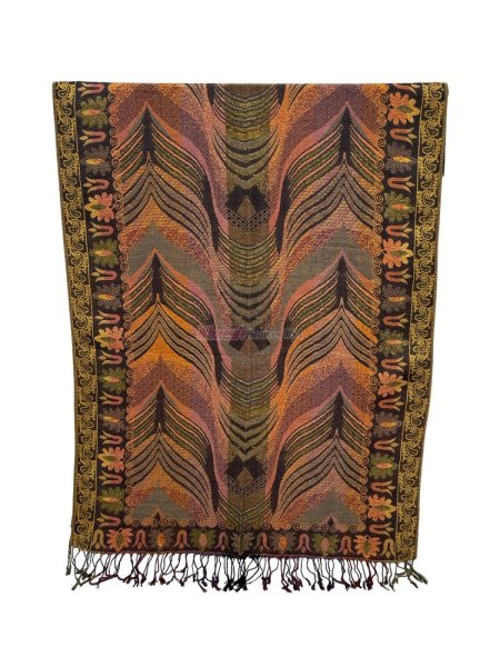 (image for) Feather Sparkling Metallic Pashmina Brown Multi