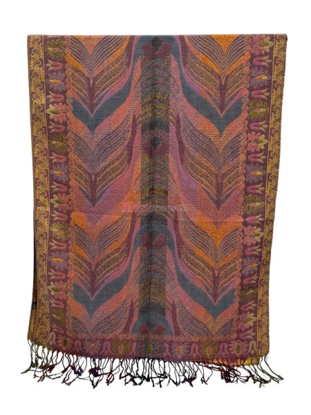 (image for) Feather Sparkling Metallic Pashmina Dusty Purple Multi