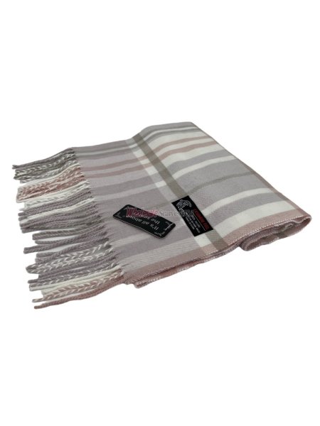 (image for) Plaid Cashmere Feel Scarf 12-pack Lavender/White/Pink