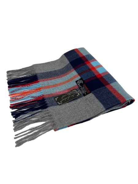 (image for) Plaid Cashmere Feel Scarf 12-pack Grey/Navy/Red SW19