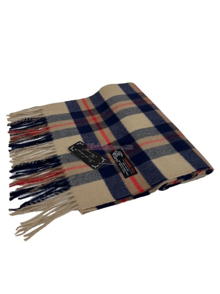 (image for) Plaid Cashmere Feel Scarf 12-pack BEIGE /NAVY /Red CSW23