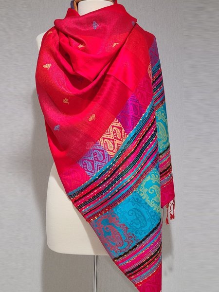 (image for) Paisley Stripe Pashmina 1 DZ, Asst. Color