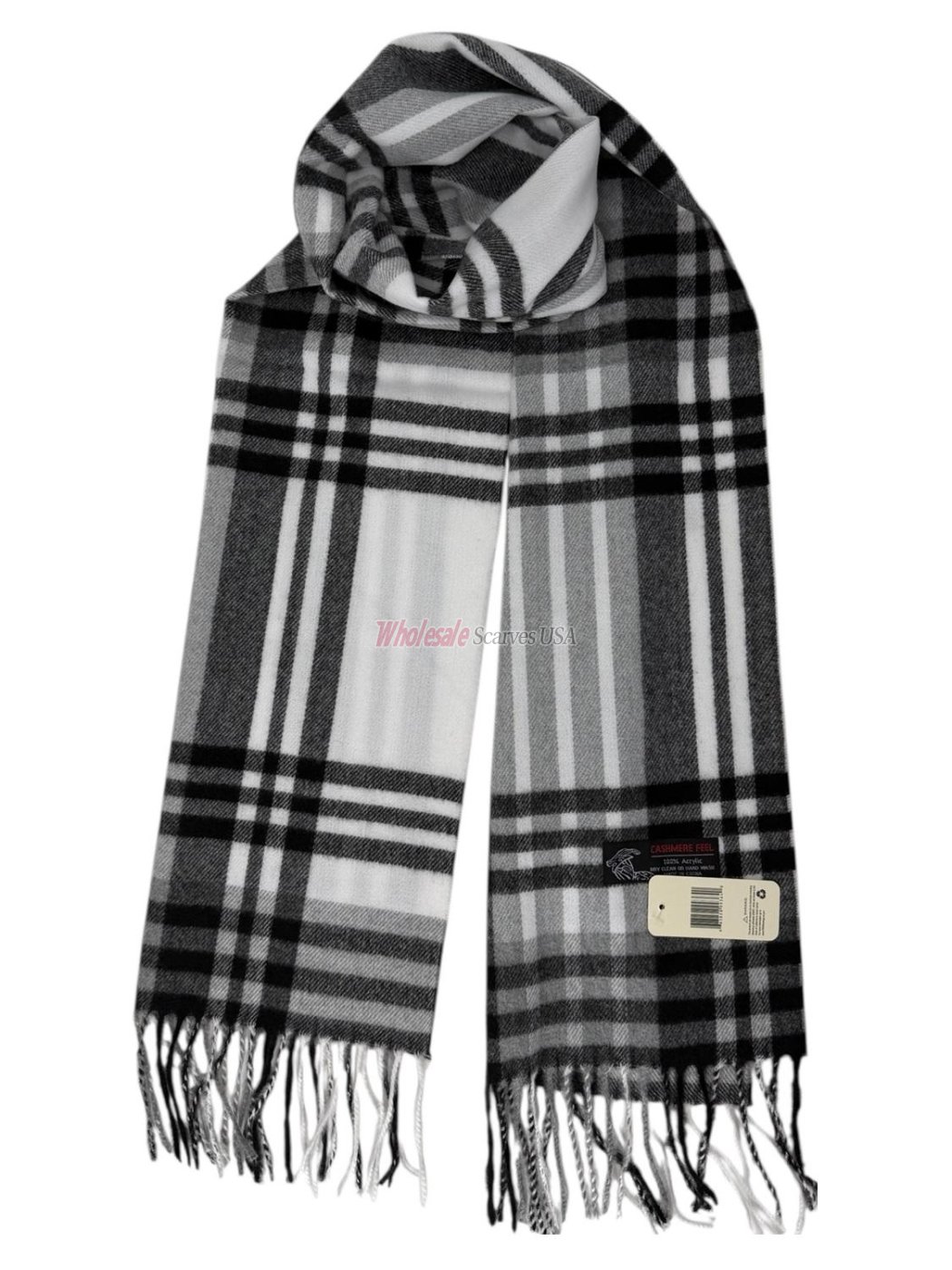 (image for) Cashmere Feel 12/pack Scarf Black/White