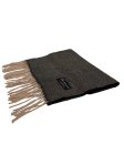 (image for) Cashmere Feel Pattern Scarf Black/Tan 12-pack