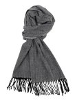 Cashmere Feel Pattern Scarf Black/White 12-pack