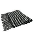 (image for) Woven Hounds Tooth Scarf Black/White 12-pack