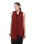 (image for) Plaid Cashmere Feel Scarf 12-pack Red/Black C06-07