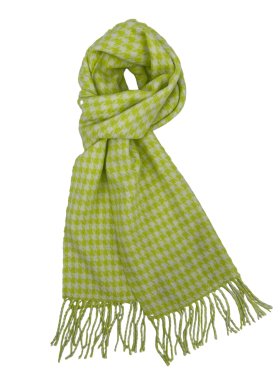 Cashmere Feel Pattern Scarf Lime 12-pack