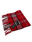 (image for) Plaid Cashmere Feel Scarf 12-pack Red C07-1