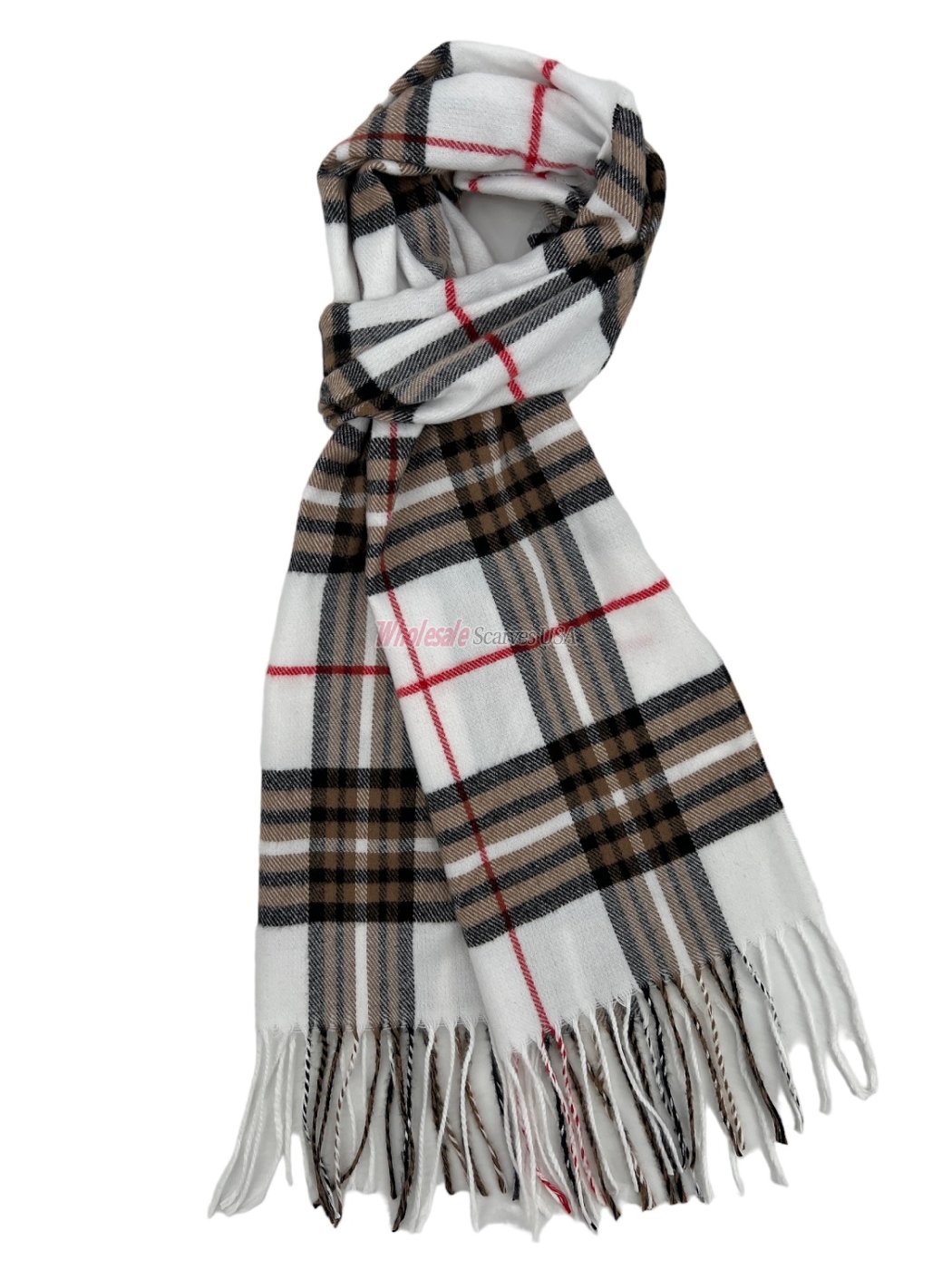 (image for) Woven Classic Scarf A67 White 12-pack