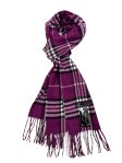 (image for) Plaid Cashmere Feel Scarf 12-pack Purple C07-7