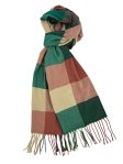 (image for) Cashmere Feel Checker 12-pack Scarf Green C09-8