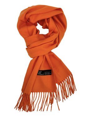 Woven Plain Scarf Orange