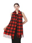 (image for) Cashmere Feel Checker Scarf 12-pack Black/Red C12-05