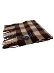 (image for) Cashmere Feel Checker Scarf Brown 12-pack