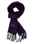 (image for) Woven Plain Scarf Eggplant