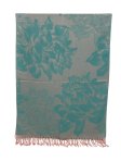 (image for) Peony Blossom Pashmina Sea Green